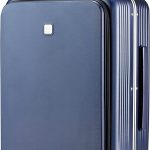 Hanke Upgrade 24" Checked In Suitcase with Front Laptop Pocket, Rolling Luggage with Spinner Wheels and TSA Lock,Aluminum Frame PC Hardside Travel Luggage for woman man, 24-inch Smoke White